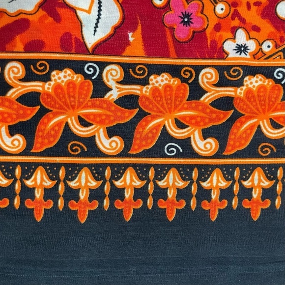 Handmade Bohemian Floral Parrot Print Maxi Skirt Multicolor Drawstring Waist - Picture 12 of 16